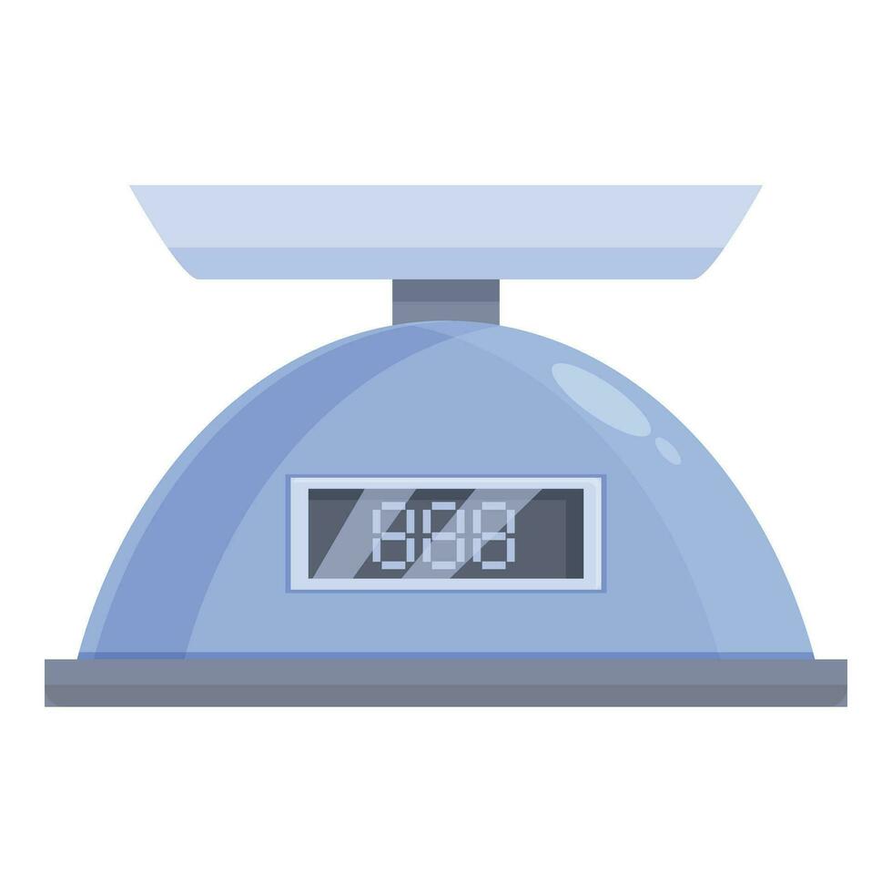 Compare scales icon cartoon vector. Digital electronic scale vector