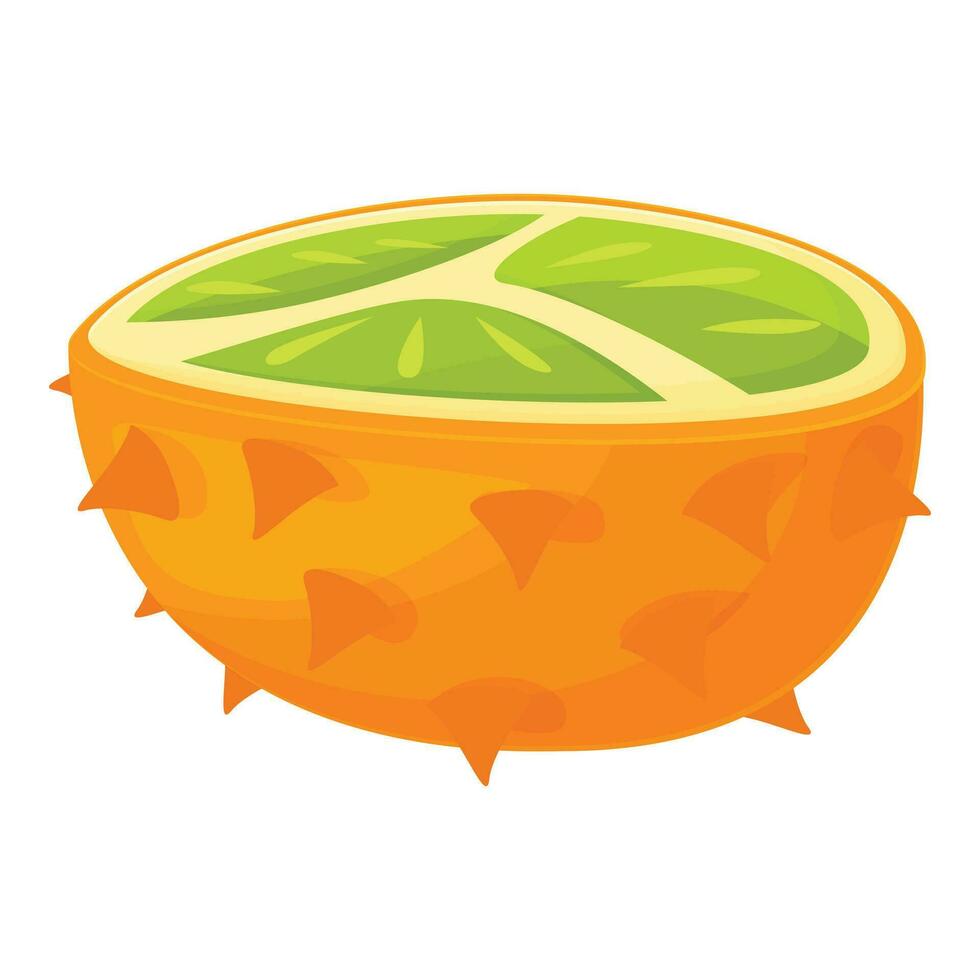 Raw vitamin spikes icon cartoon vector. Exotic fruit vector