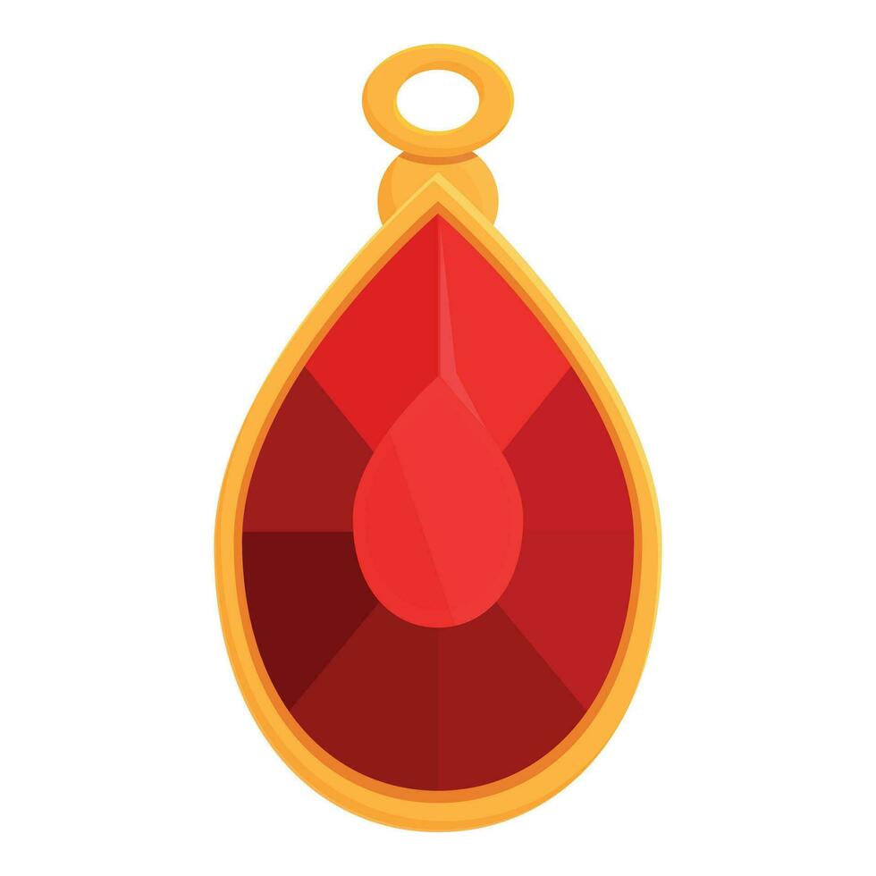 Red ruby icon cartoon vector. Gift sale shop vector
