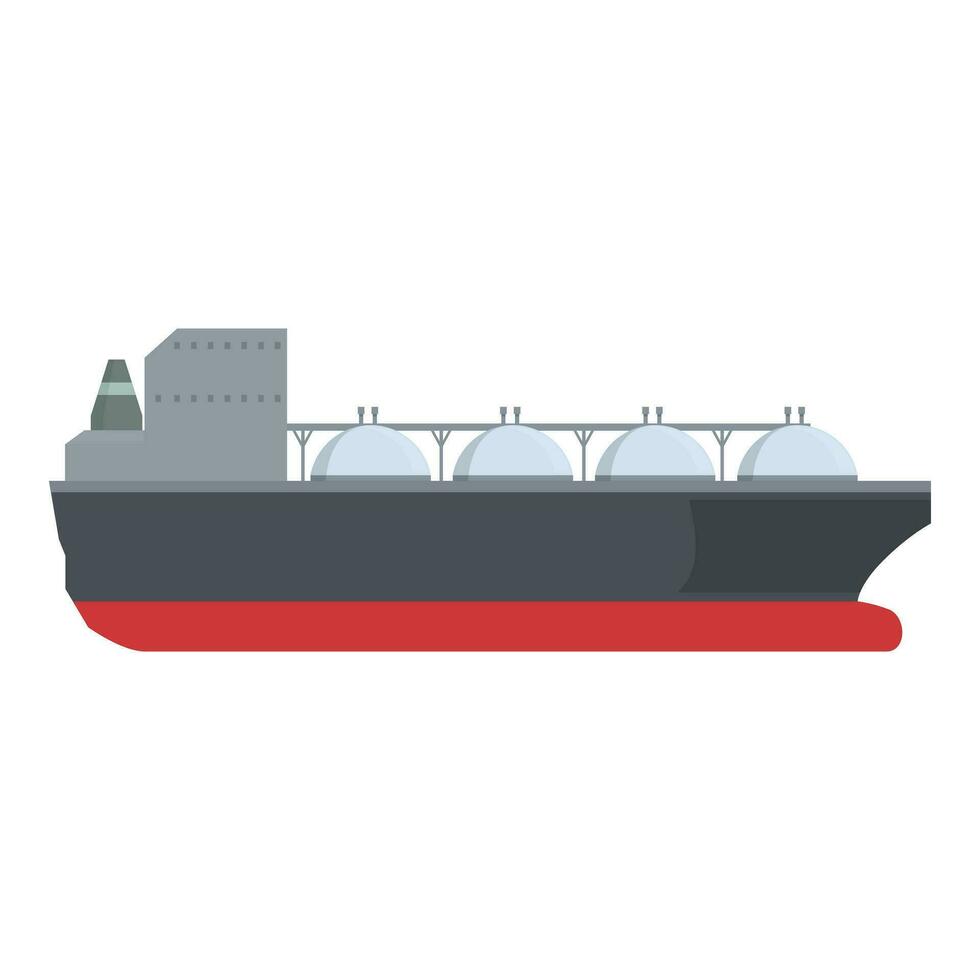 tecnología gas portador icono dibujos animados vector. Embarcacion marina carga vector