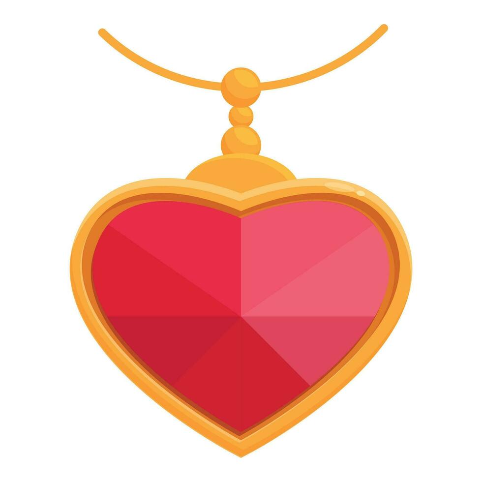 Red ruby heart jewel icon cartoon vector. Shop gift vector