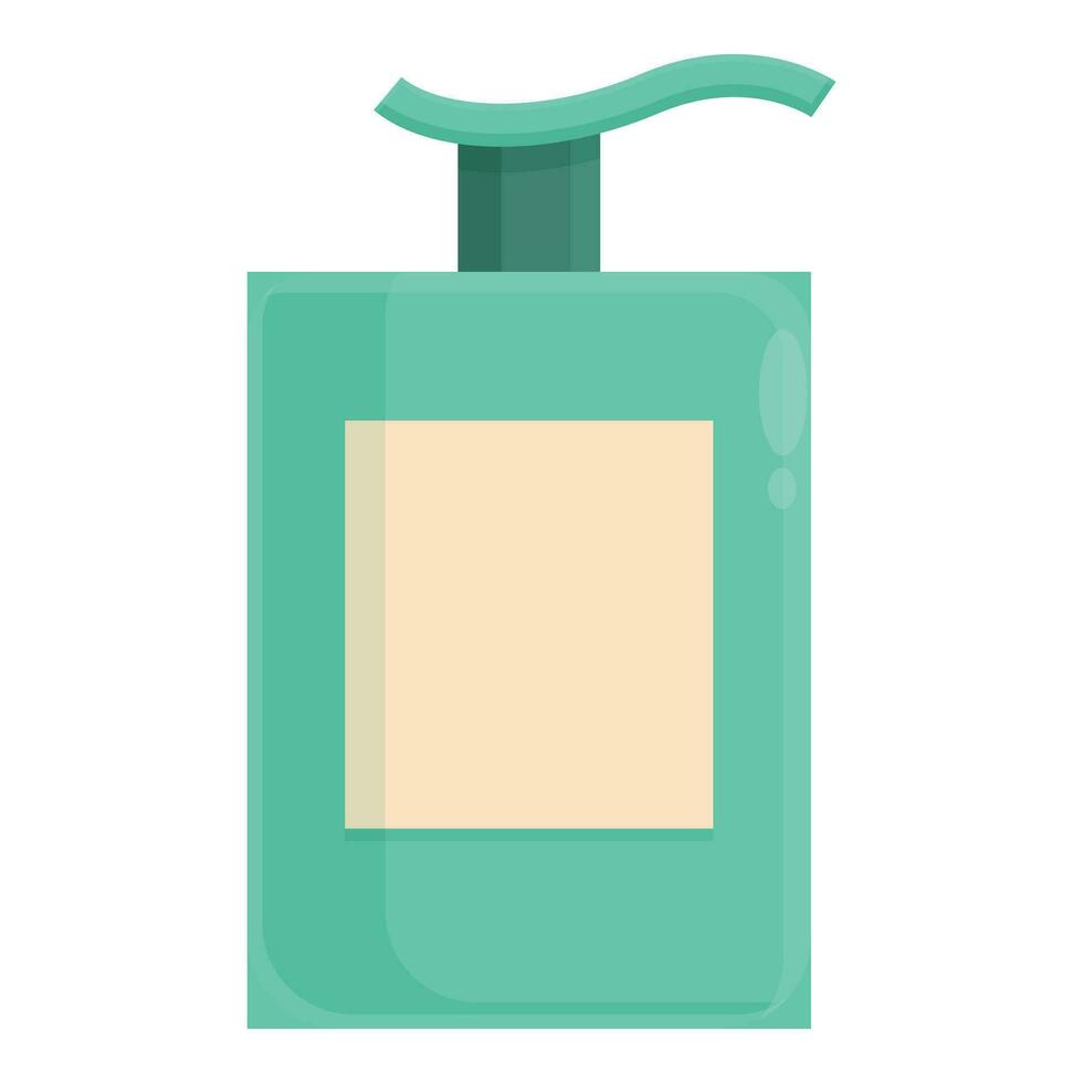 Shampoo bottle icon cartoon vector. Portrait person vector