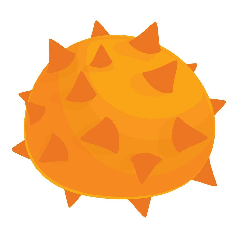 New kiwano fruit icon cartoon vector. Orange plant tree vector
