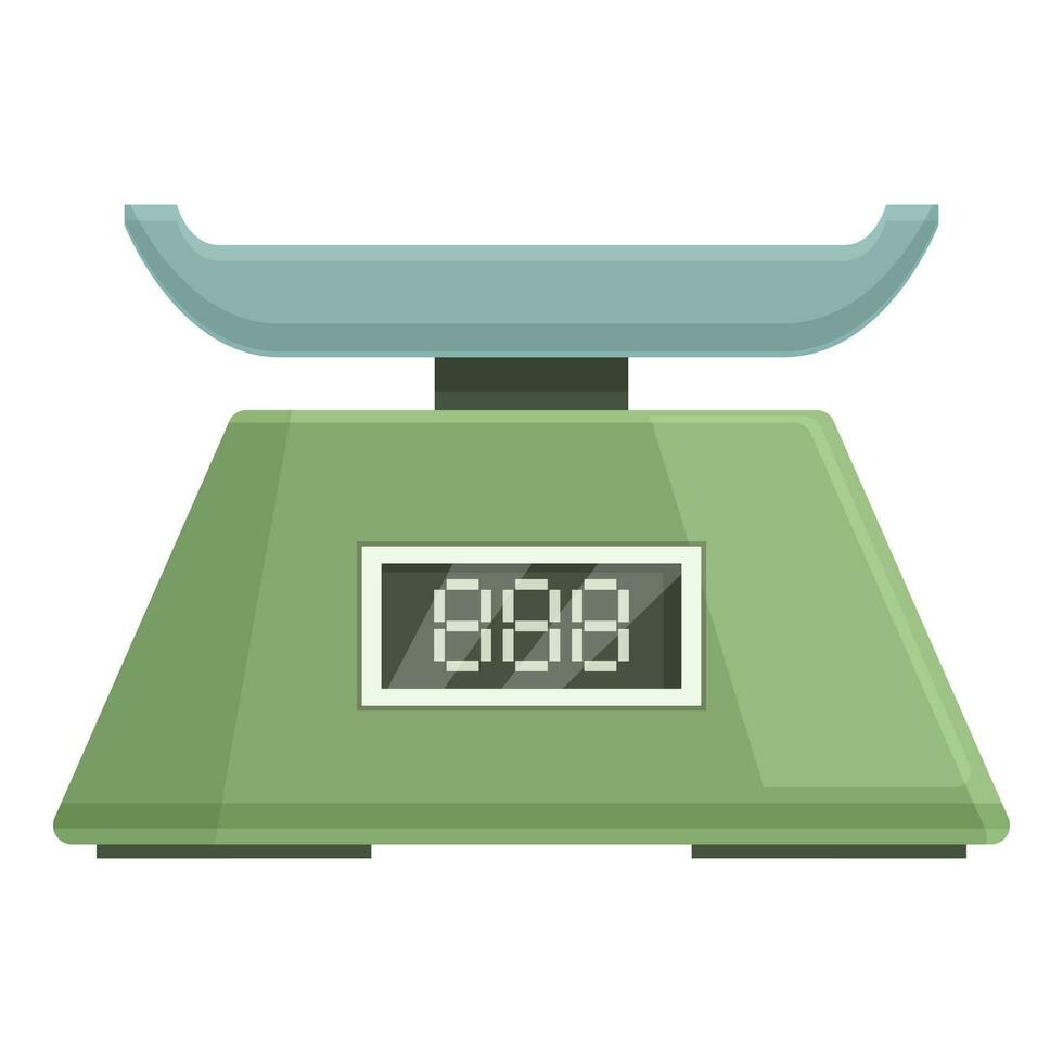 Digital screen scales icon cartoon vector. Domestic product vector