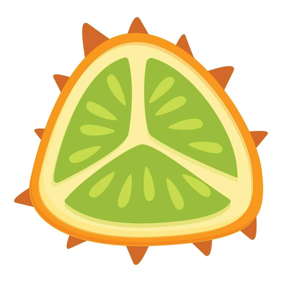 Exotic eco fruit icon cartoon vector. Kiwano dessert vector