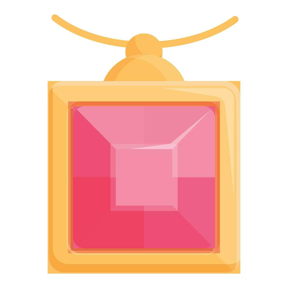 Red ruby present icon cartoon vector. Interior buy retail vector