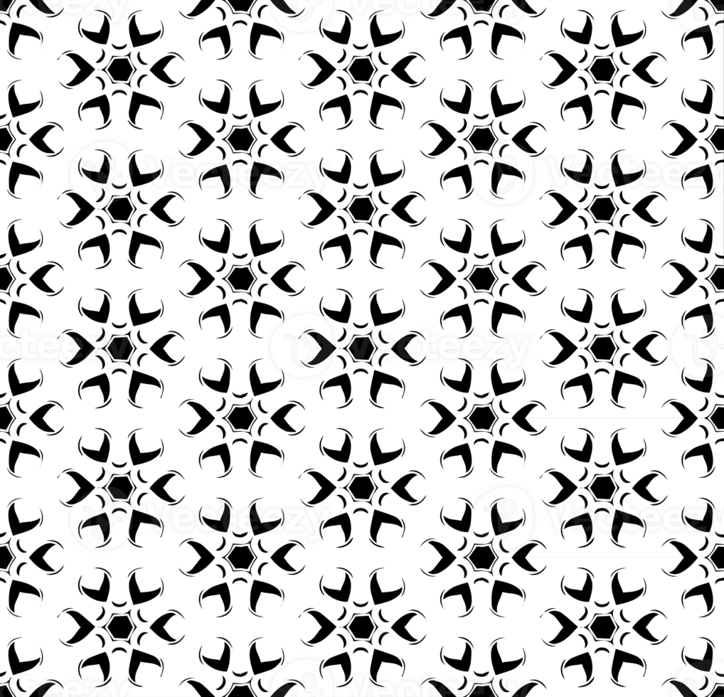 Black seamless abstract pattern. Overlay for background and backdrop. Ornamental design. PNG graphic illustration with transparent background.