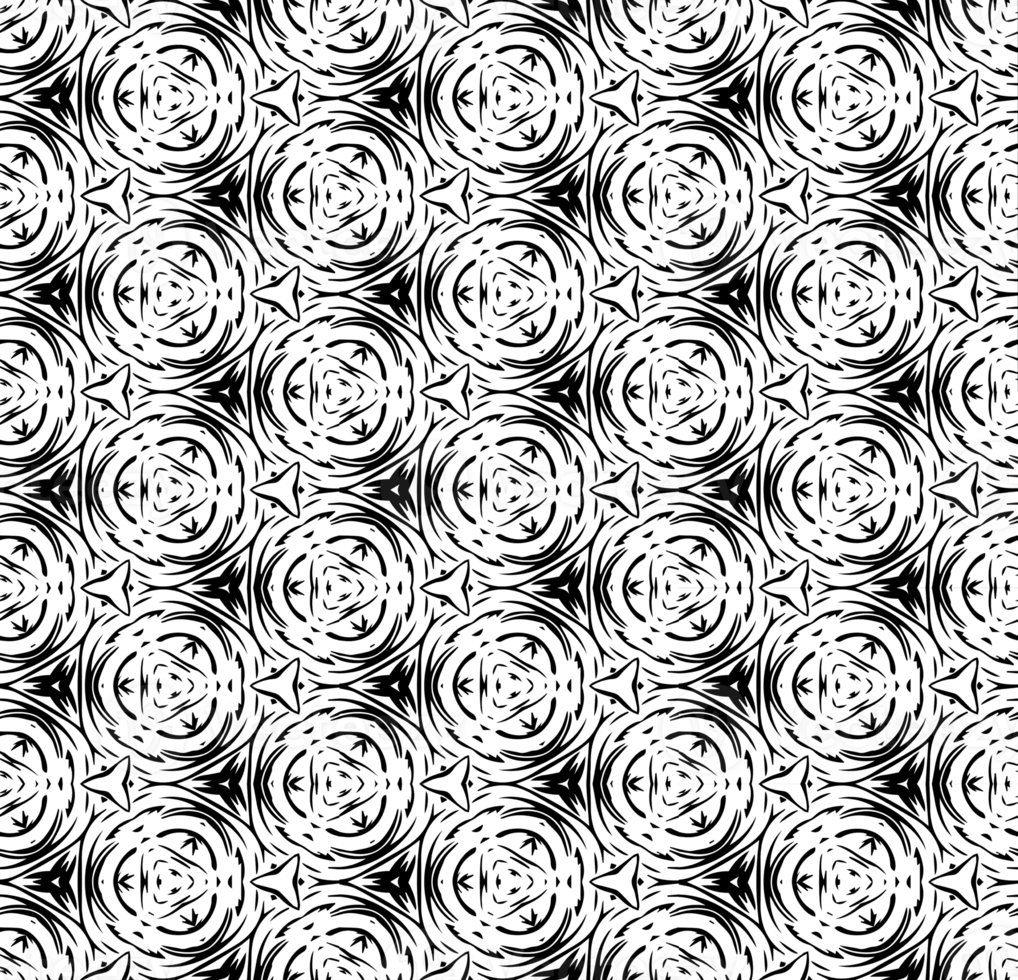 Black seamless abstract pattern. Overlay for background and backdrop. Ornamental design. PNG graphic illustration with transparent background.