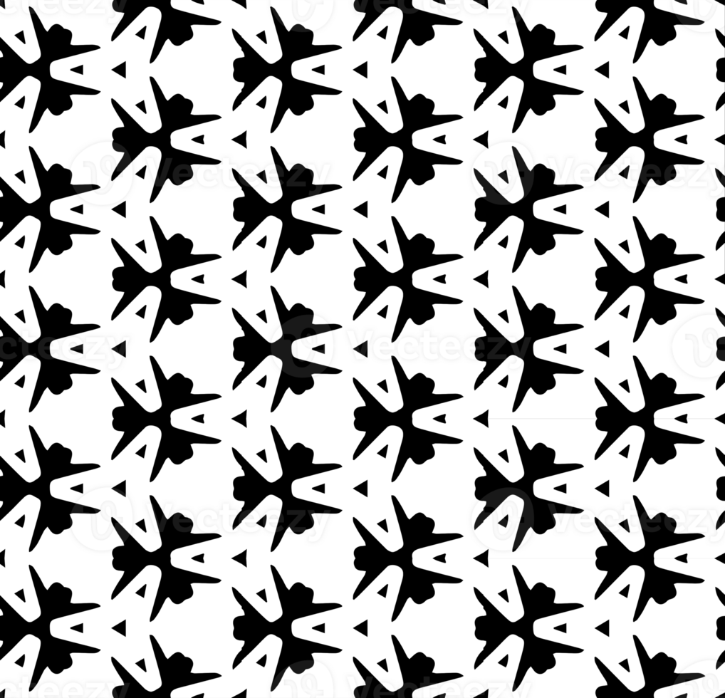 Black seamless abstract pattern. Overlay for background and backdrop. Ornamental design. PNG graphic illustration with transparent background.