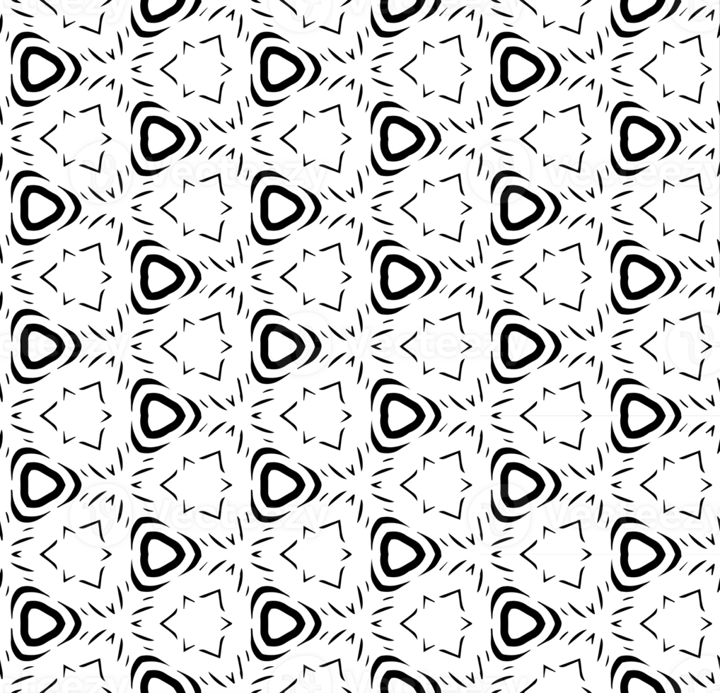 Black seamless abstract pattern. Overlay for background and backdrop. Ornamental design. PNG graphic illustration with transparent background.