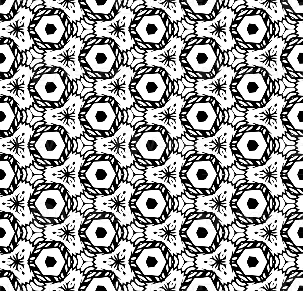 Black seamless abstract pattern. Overlay for background and backdrop. Ornamental design. PNG graphic illustration with transparent background.