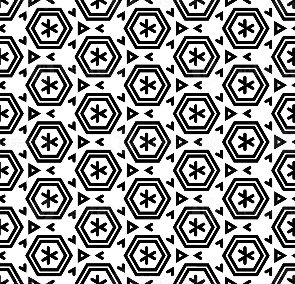 Black seamless abstract pattern. Overlay for background and backdrop. Ornamental design. PNG graphic illustration with transparent background.