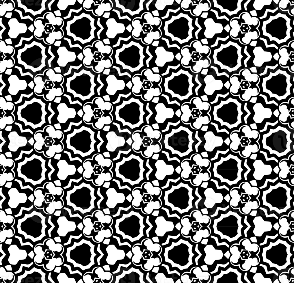 Black seamless abstract pattern. Overlay for background and backdrop. Ornamental design. PNG graphic illustration with transparent background.