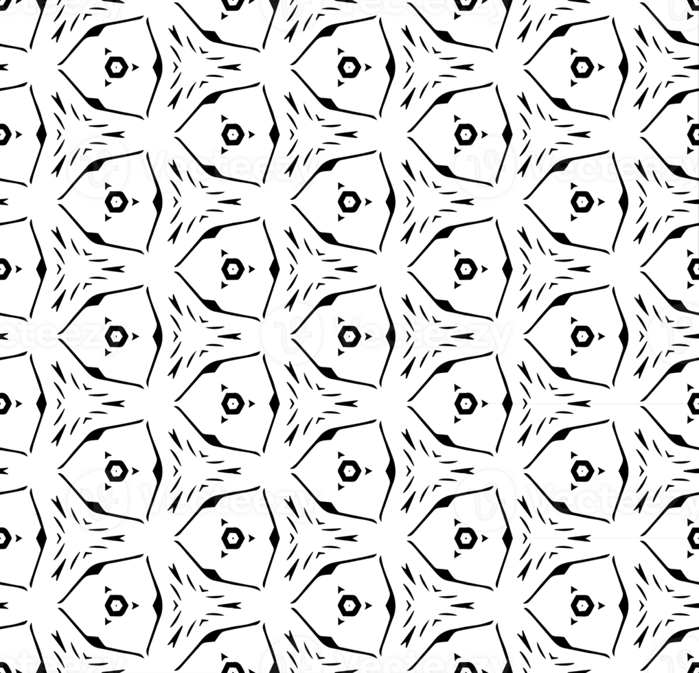 Black seamless abstract pattern. Overlay for background and backdrop. Ornamental design. PNG graphic illustration with transparent background.