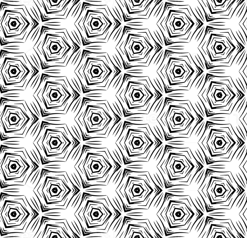 Black seamless abstract pattern. Overlay for background and backdrop. Ornamental design. PNG graphic illustration with transparent background.