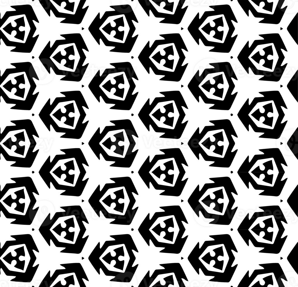 Black seamless abstract pattern. Overlay for background and backdrop. Ornamental design. PNG graphic illustration with transparent background.