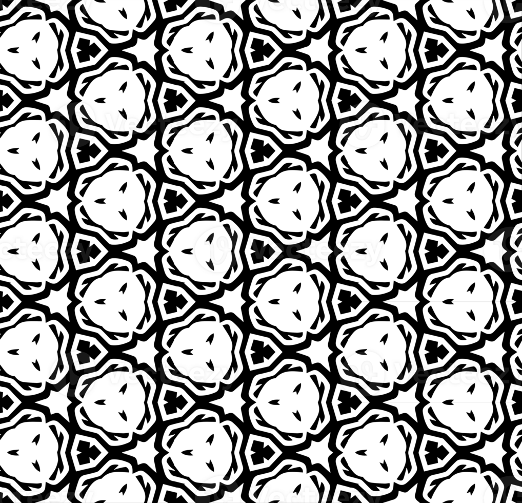 Black seamless abstract pattern. Overlay for background and backdrop. Ornamental design. PNG graphic illustration with transparent background.