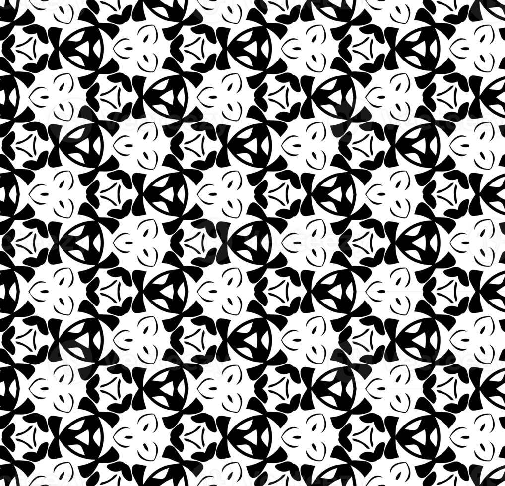 Black seamless abstract pattern. Overlay for background and backdrop. Ornamental design. PNG graphic illustration with transparent background.