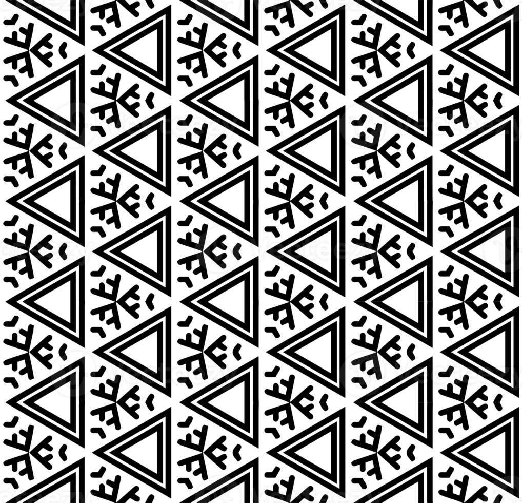 Black seamless abstract pattern. Overlay for background and backdrop. Ornamental design. PNG graphic illustration with transparent background.