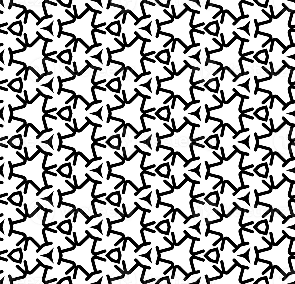 Black seamless abstract pattern. Overlay for background and backdrop. Ornamental design. PNG graphic illustration with transparent background.