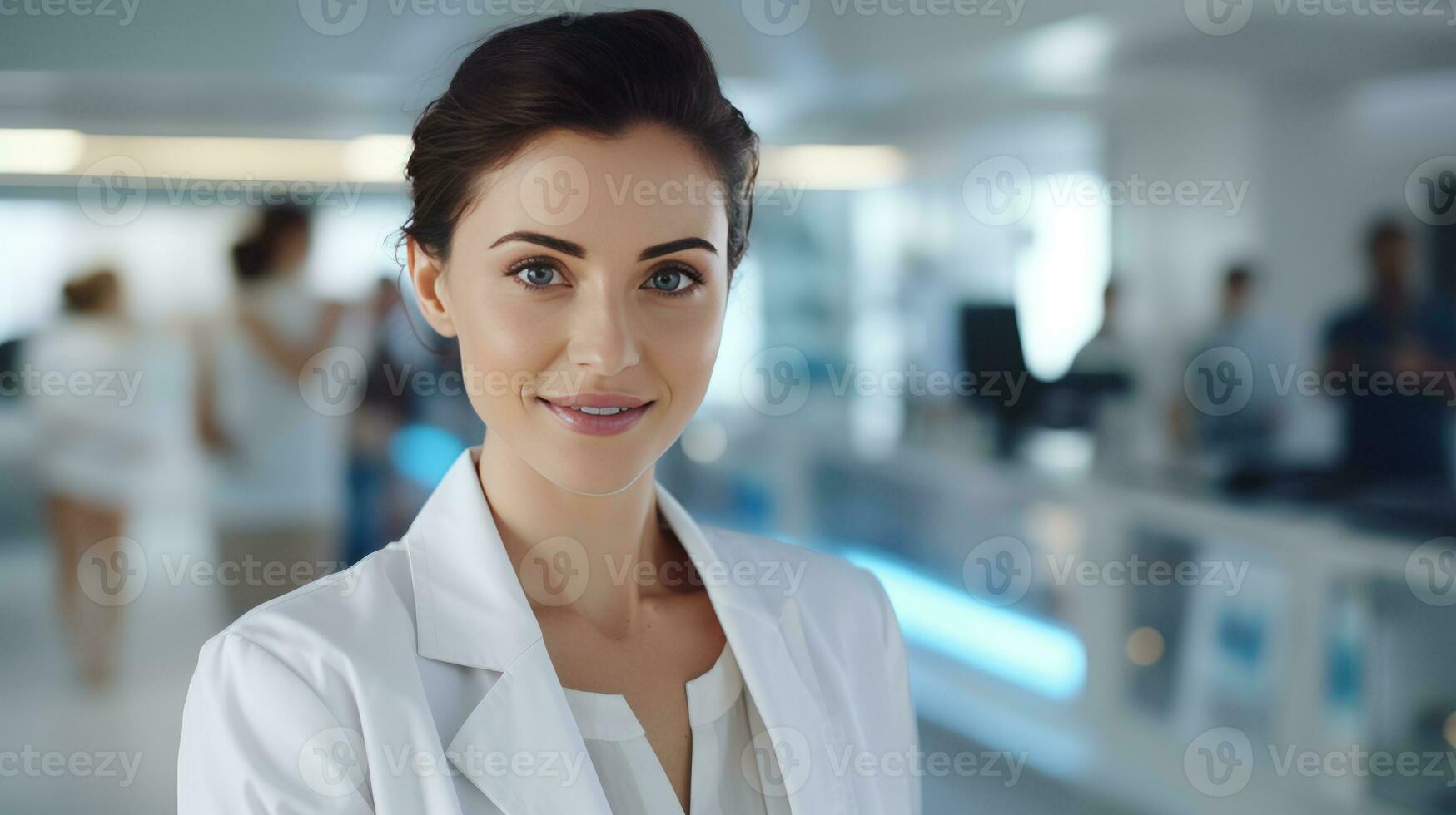 ai generado lugar de trabajo diversidad. mujer en tecnología y gestión, de emprendedor visión, científico en moderno laboratorio, oficina dinámica, de cuello blanco trabajador concepto - mujer de negocios, emprendimiento, foto