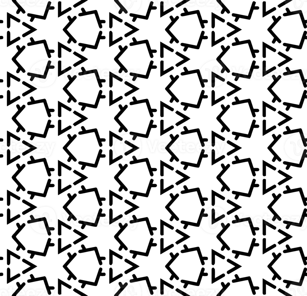 Black seamless abstract pattern. Overlay for background and backdrop. Ornamental design. PNG graphic illustration with transparent background.