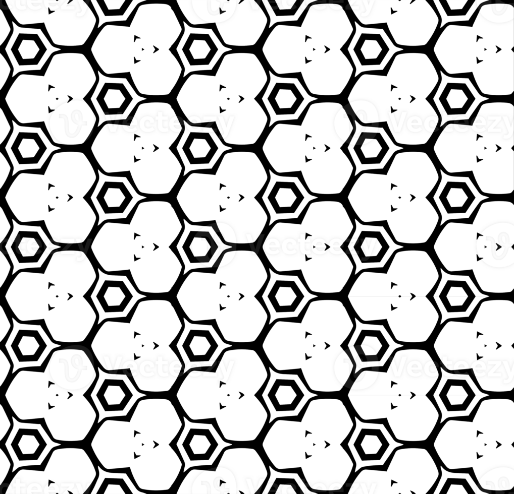 Black seamless abstract pattern. Overlay for background and backdrop. Ornamental design. PNG graphic illustration with transparent background.