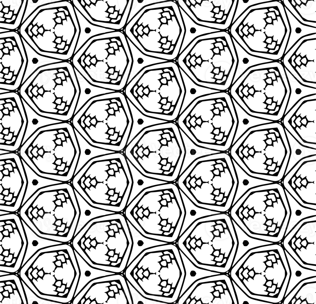 Black seamless abstract pattern. Overlay for background and backdrop. Ornamental design. PNG graphic illustration with transparent background.