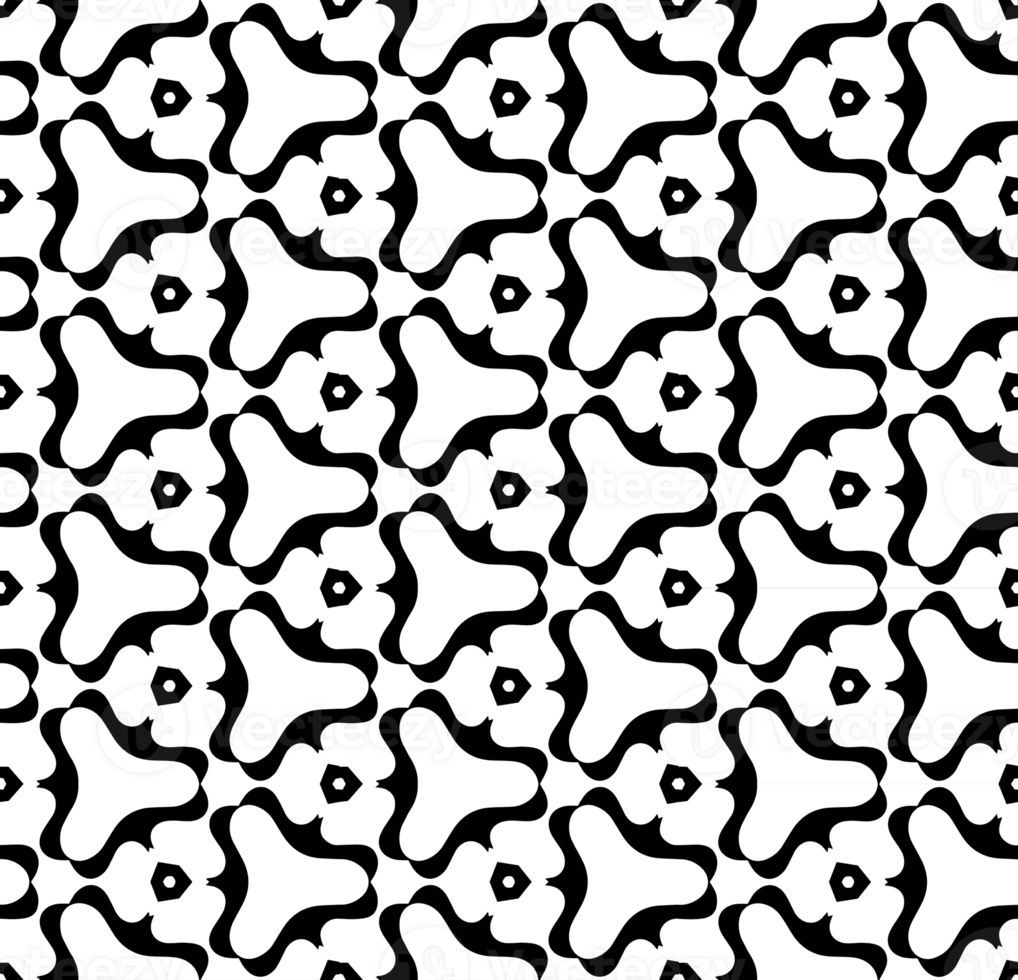 Black seamless abstract pattern. Overlay for background and backdrop. Ornamental design. PNG graphic illustration with transparent background.