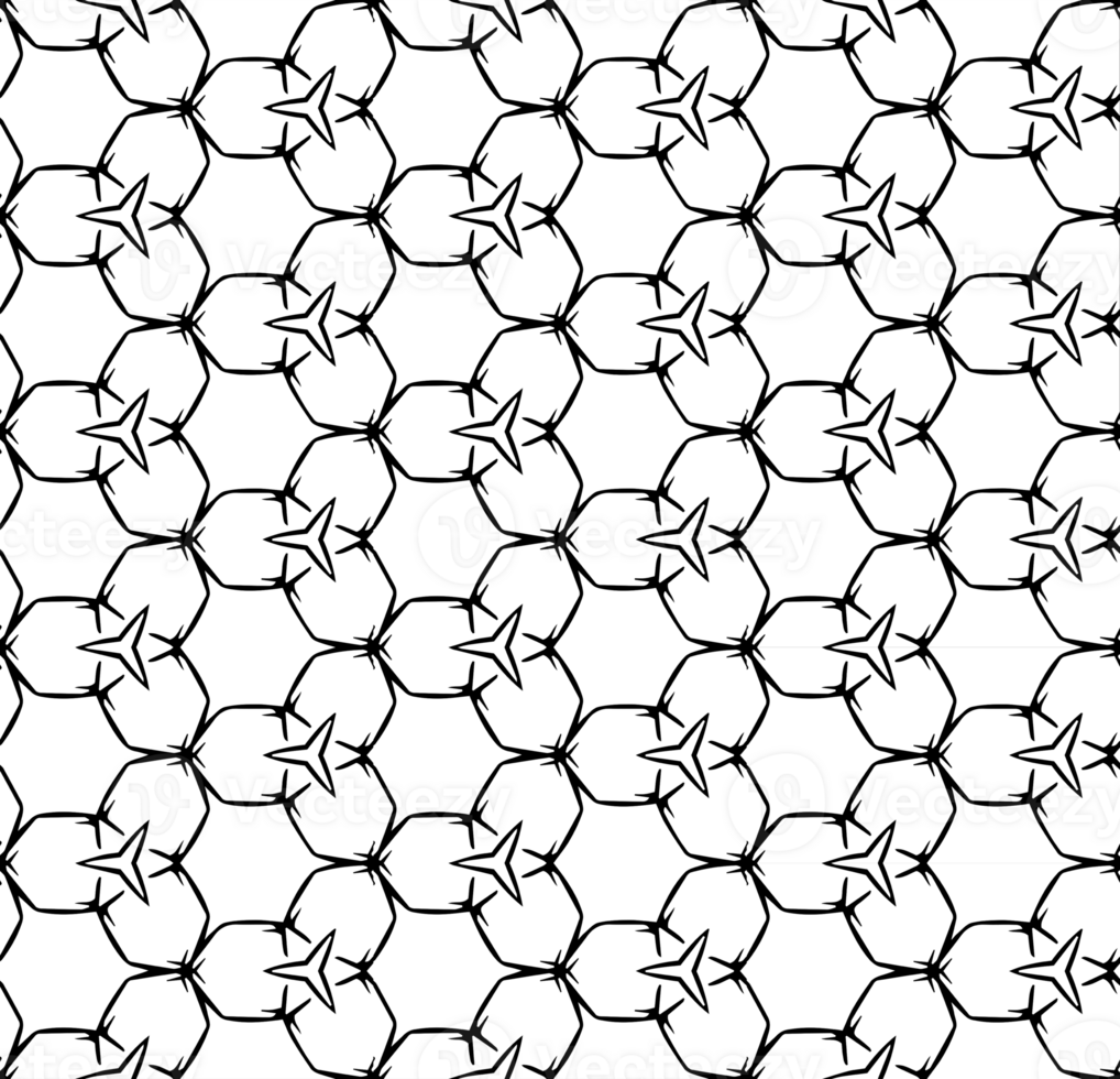 Black seamless abstract pattern. Overlay for background and backdrop. Ornamental design. PNG graphic illustration with transparent background.