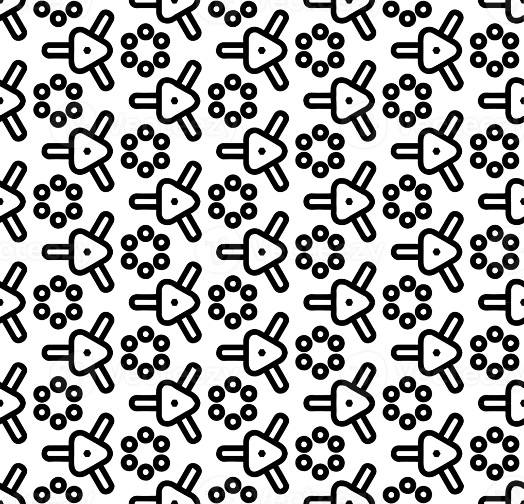 Black seamless abstract pattern. Overlay for background and backdrop. Ornamental design. PNG graphic illustration with transparent background.