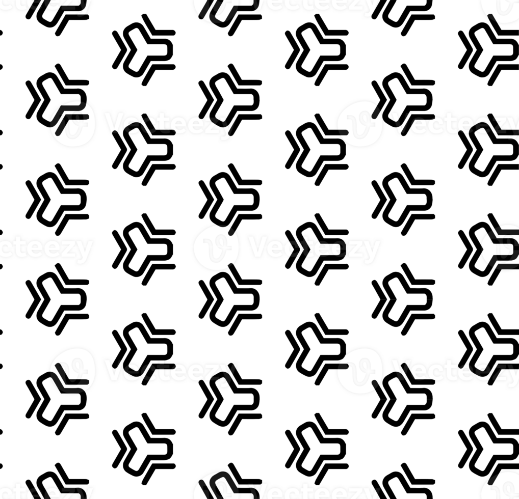 Black seamless abstract pattern. Overlay for background and backdrop. Ornamental design. PNG graphic illustration with transparent background.