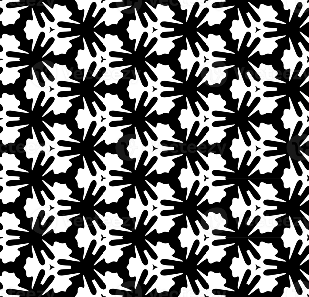Black seamless abstract pattern. Overlay for background and backdrop. Ornamental design. PNG graphic illustration with transparent background.