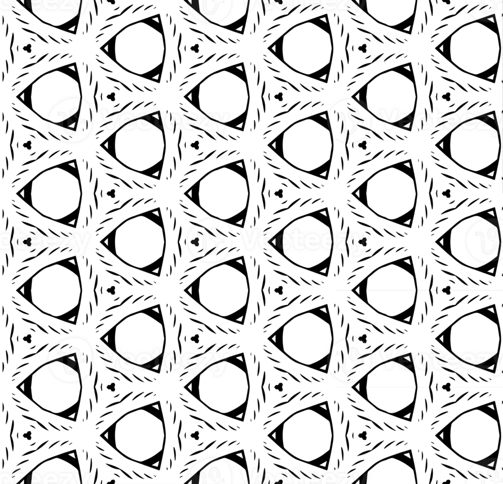 Black seamless abstract pattern. Overlay for background and backdrop. Ornamental design. PNG graphic illustration with transparent background.