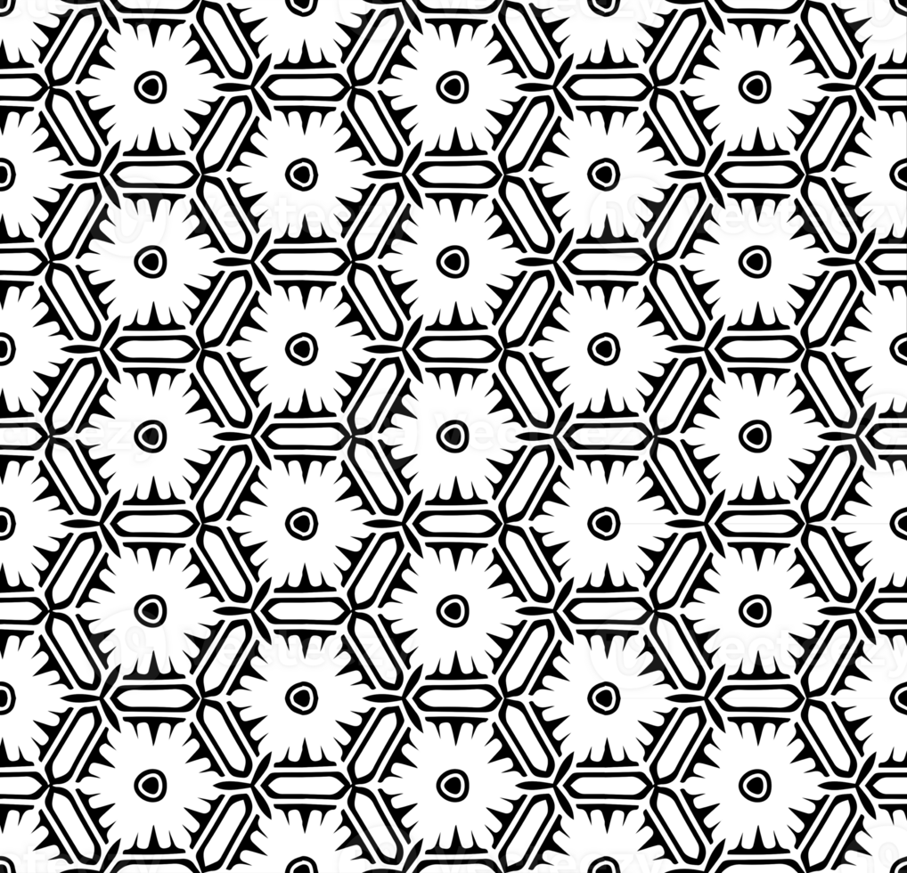 Black seamless abstract pattern. Overlay for background and backdrop. Ornamental design. PNG graphic illustration with transparent background.