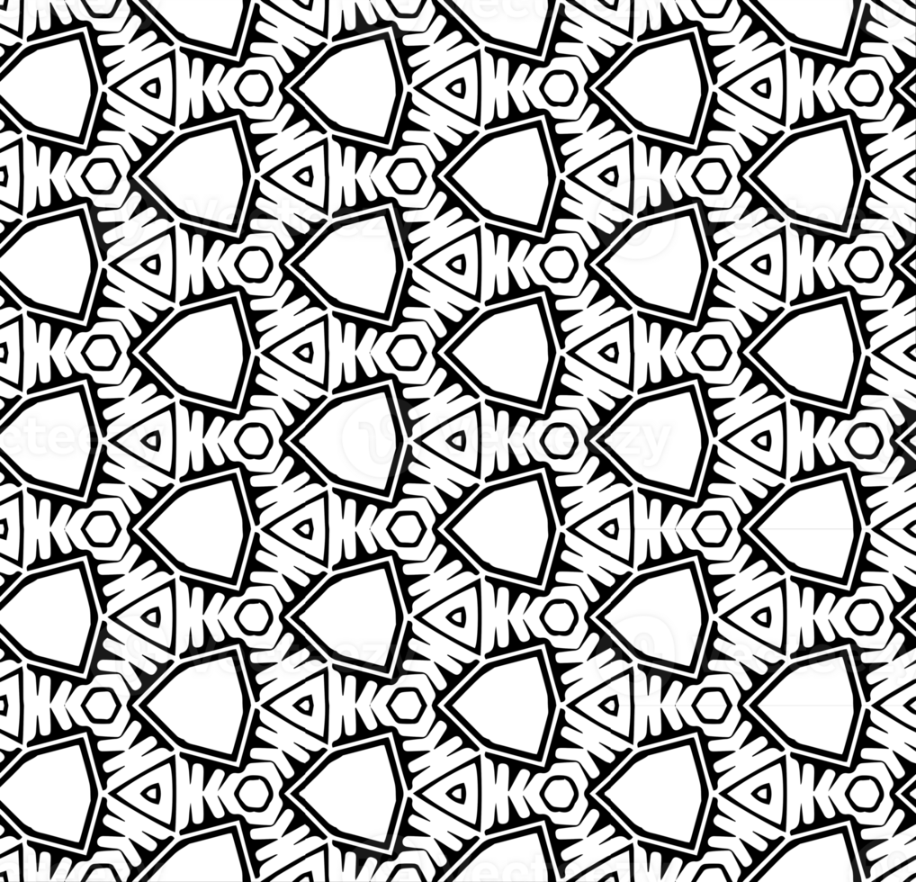 Black seamless abstract pattern. Overlay for background and backdrop. Ornamental design. PNG graphic illustration with transparent background.