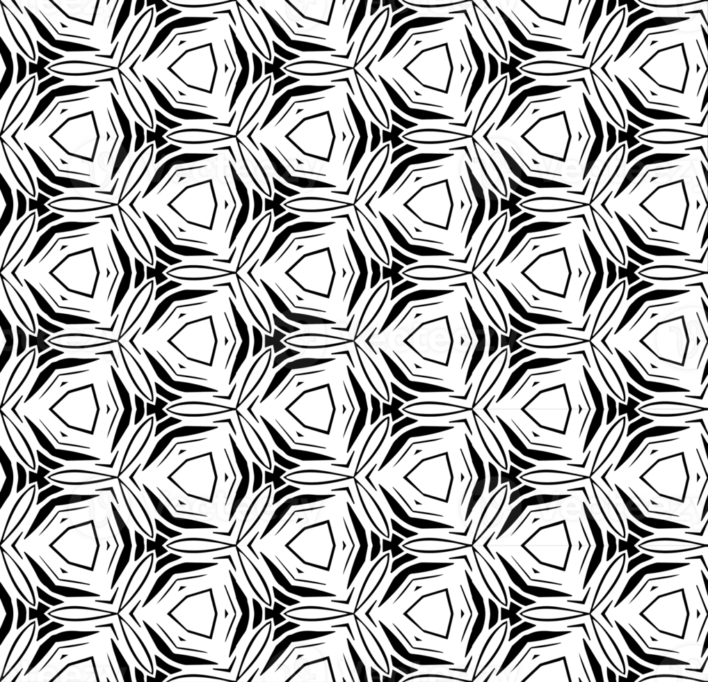 Black seamless abstract pattern. Overlay for background and backdrop. Ornamental design. PNG graphic illustration with transparent background.