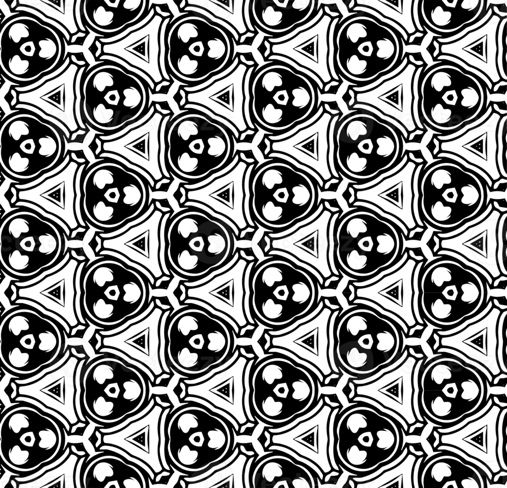 Black seamless abstract pattern. Overlay for background and backdrop. Ornamental design. PNG graphic illustration with transparent background.