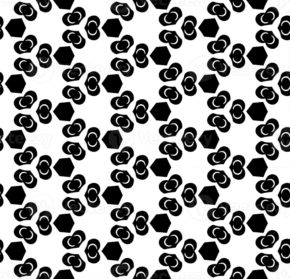 Black seamless abstract pattern. Overlay for background and backdrop. Ornamental design. PNG graphic illustration with transparent background.