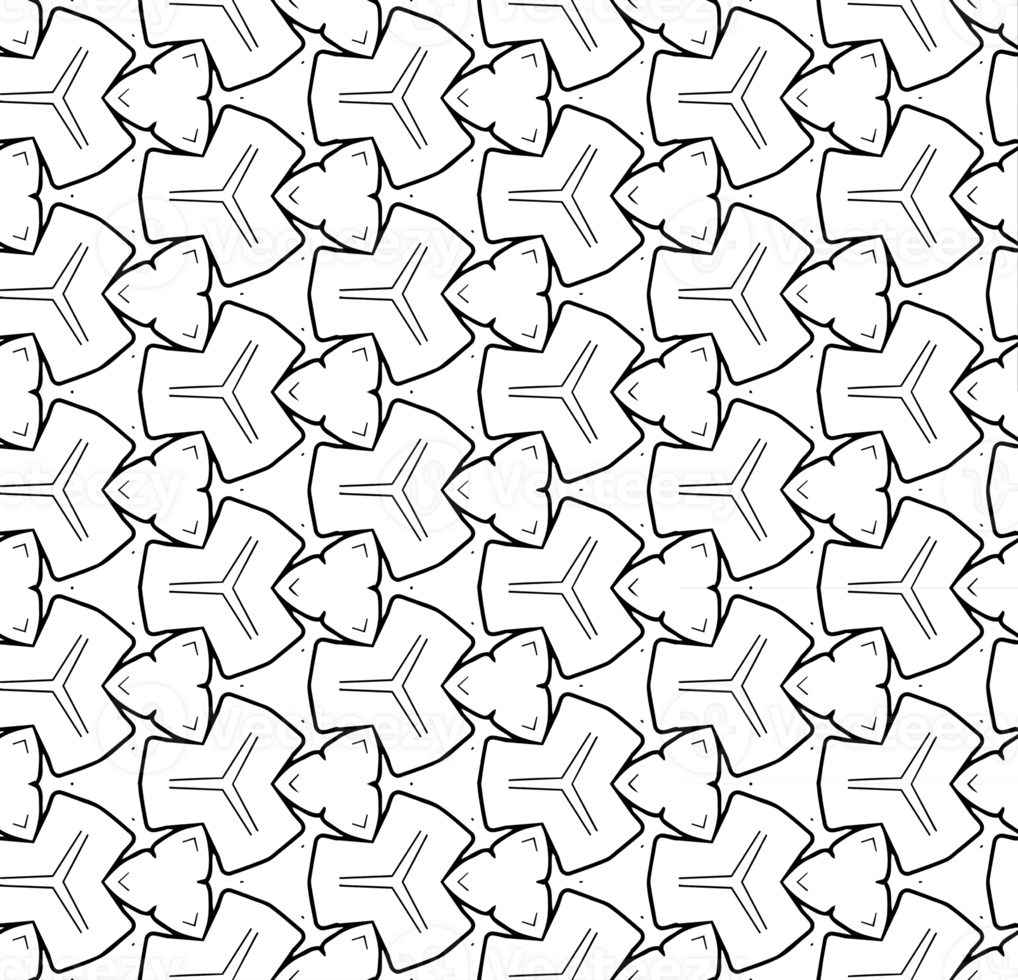 Black seamless abstract pattern. Overlay for background and backdrop. Ornamental design. PNG graphic illustration with transparent background.