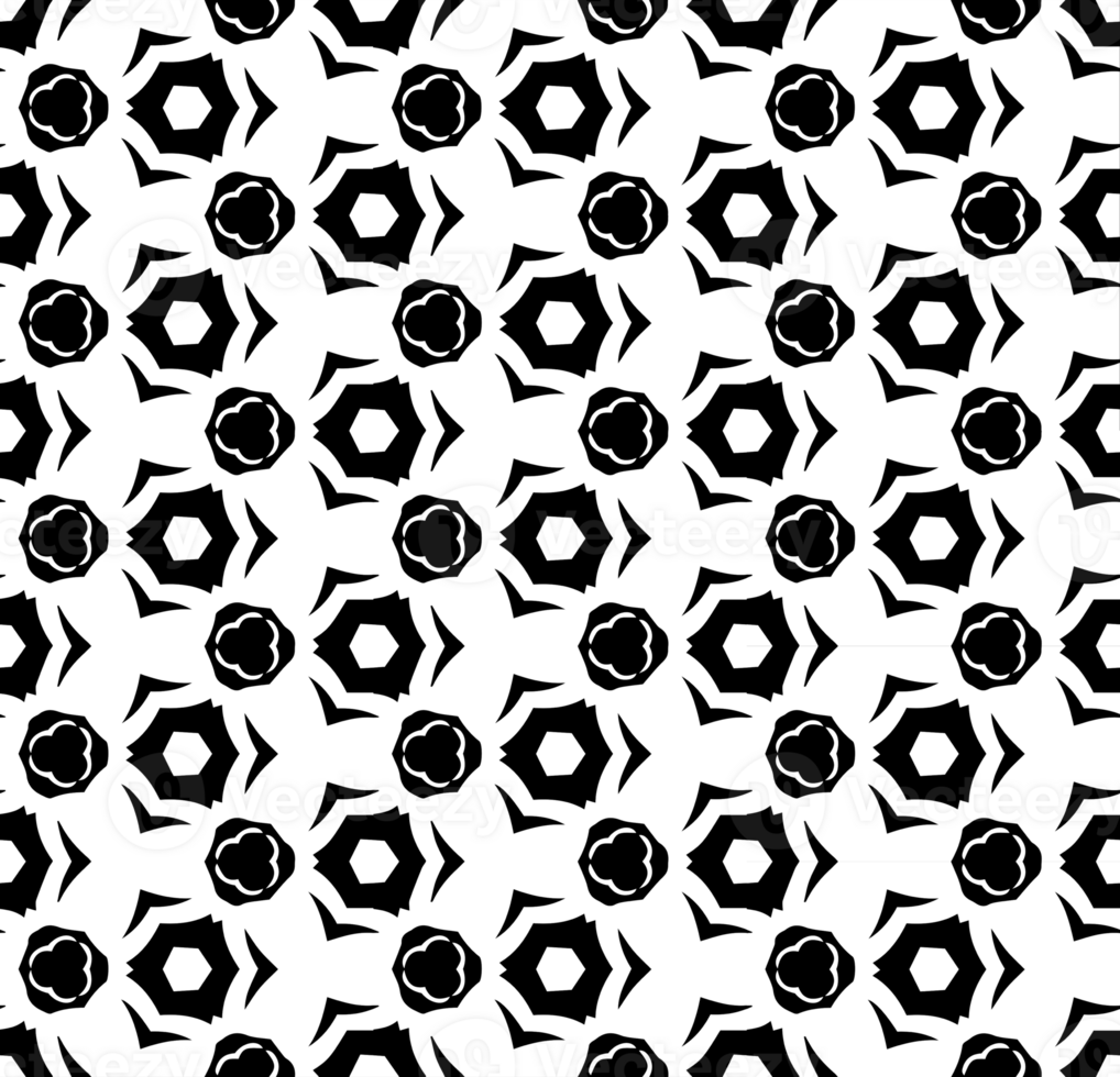 Black seamless abstract pattern. Overlay for background and backdrop. Ornamental design. PNG graphic illustration with transparent background.