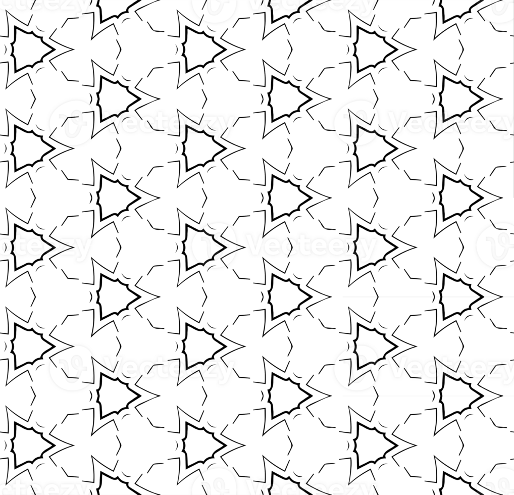 Black seamless abstract pattern. Overlay for background and backdrop. Ornamental design. PNG graphic illustration with transparent background.