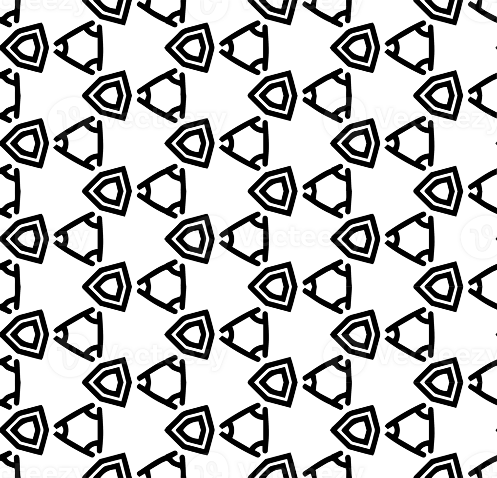Black seamless abstract pattern. Overlay for background and backdrop. Ornamental design. PNG graphic illustration with transparent background.