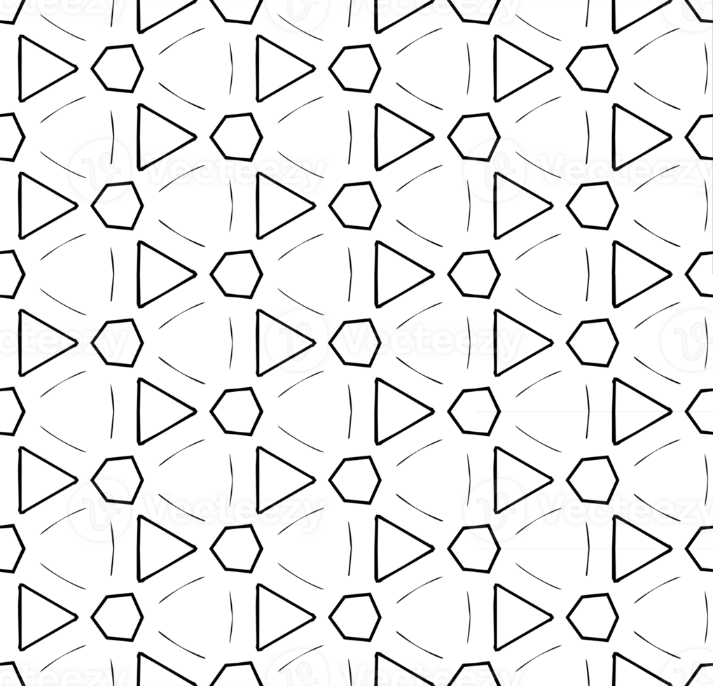 Black seamless abstract pattern. Overlay for background and backdrop. Ornamental design. PNG graphic illustration with transparent background.