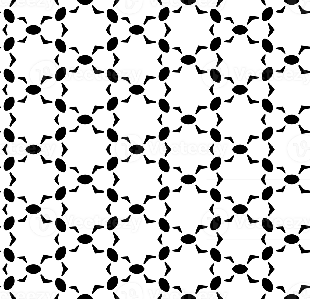 Black seamless abstract pattern. Overlay for background and backdrop. Ornamental design. PNG graphic illustration with transparent background.