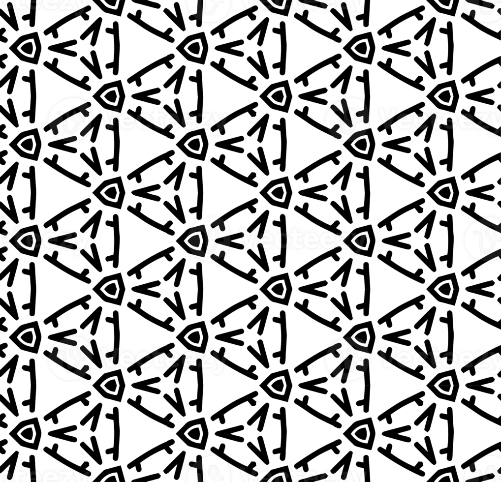 Black seamless abstract pattern. Overlay for background and backdrop. Ornamental design. PNG graphic illustration with transparent background.