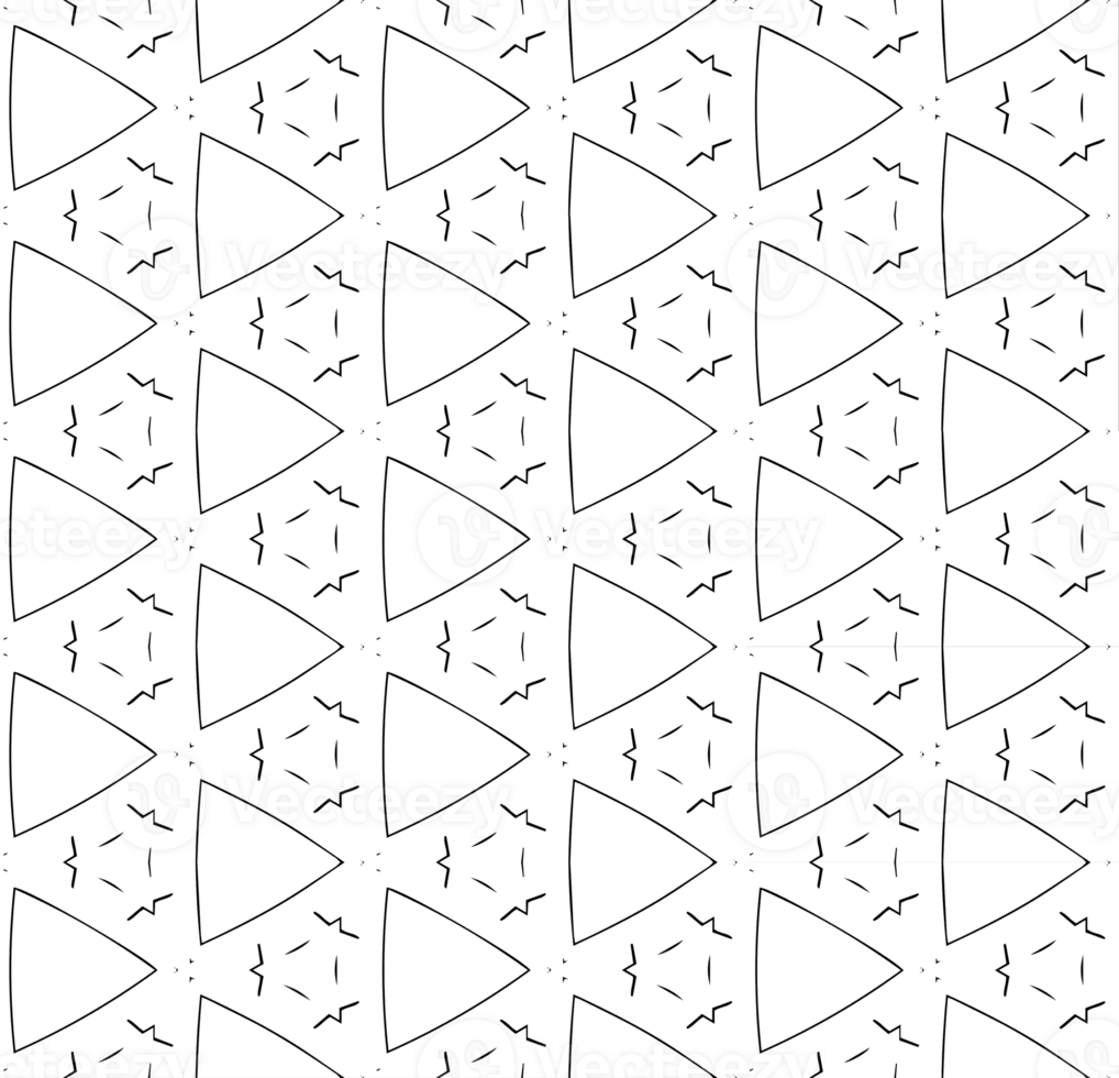 Black seamless abstract pattern. Overlay for background and backdrop. Ornamental design. PNG graphic illustration with transparent background.