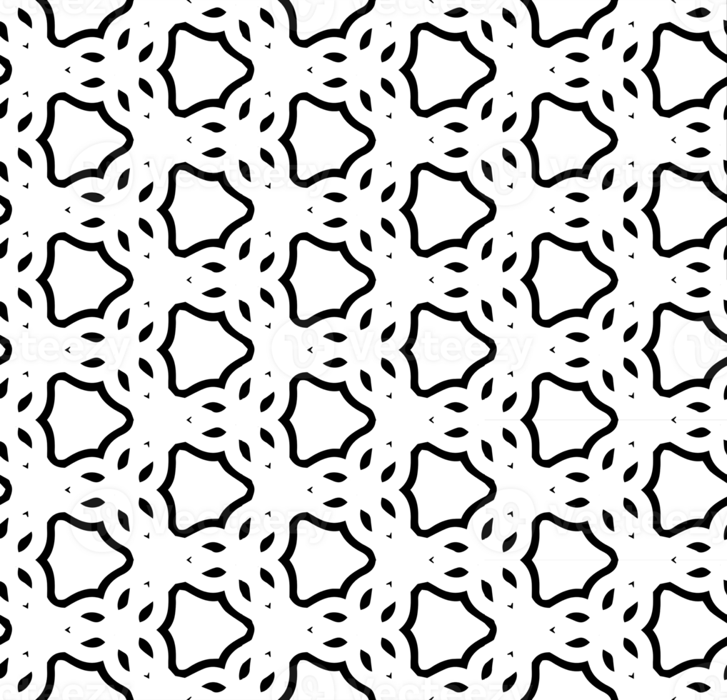 Black seamless abstract pattern. Overlay for background and backdrop. Ornamental design. PNG graphic illustration with transparent background.