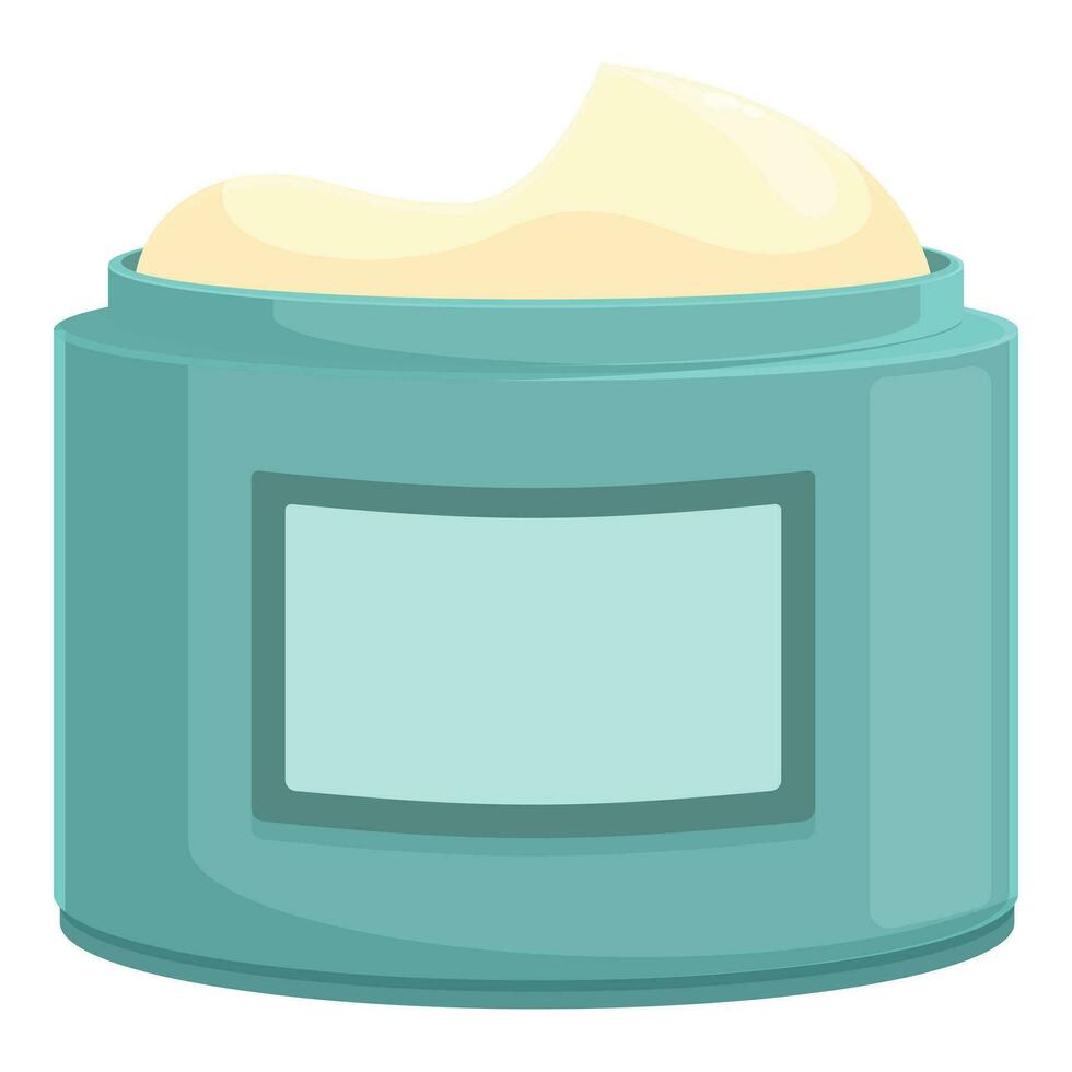 Men skin cream jar icon cartoon vector. Person care vector