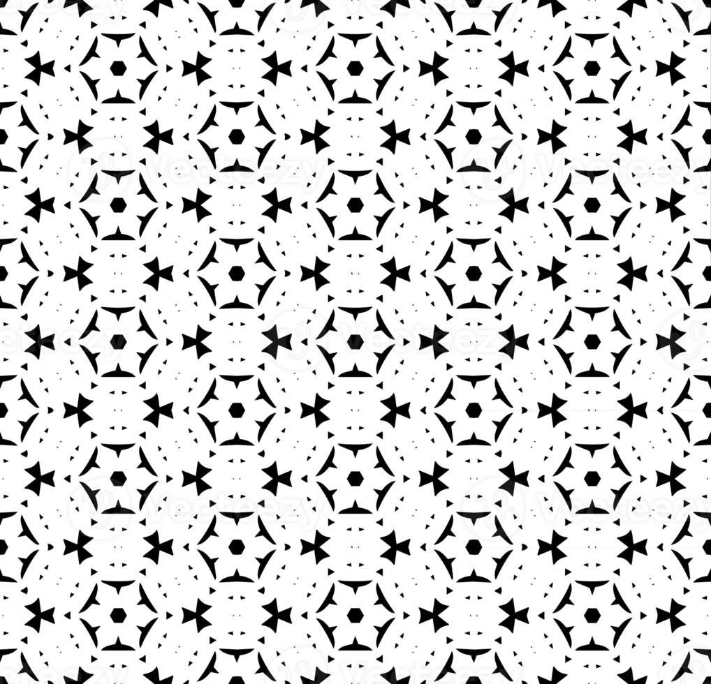 Black seamless abstract pattern. Overlay for background and backdrop. Ornamental design. PNG graphic illustration with transparent background.